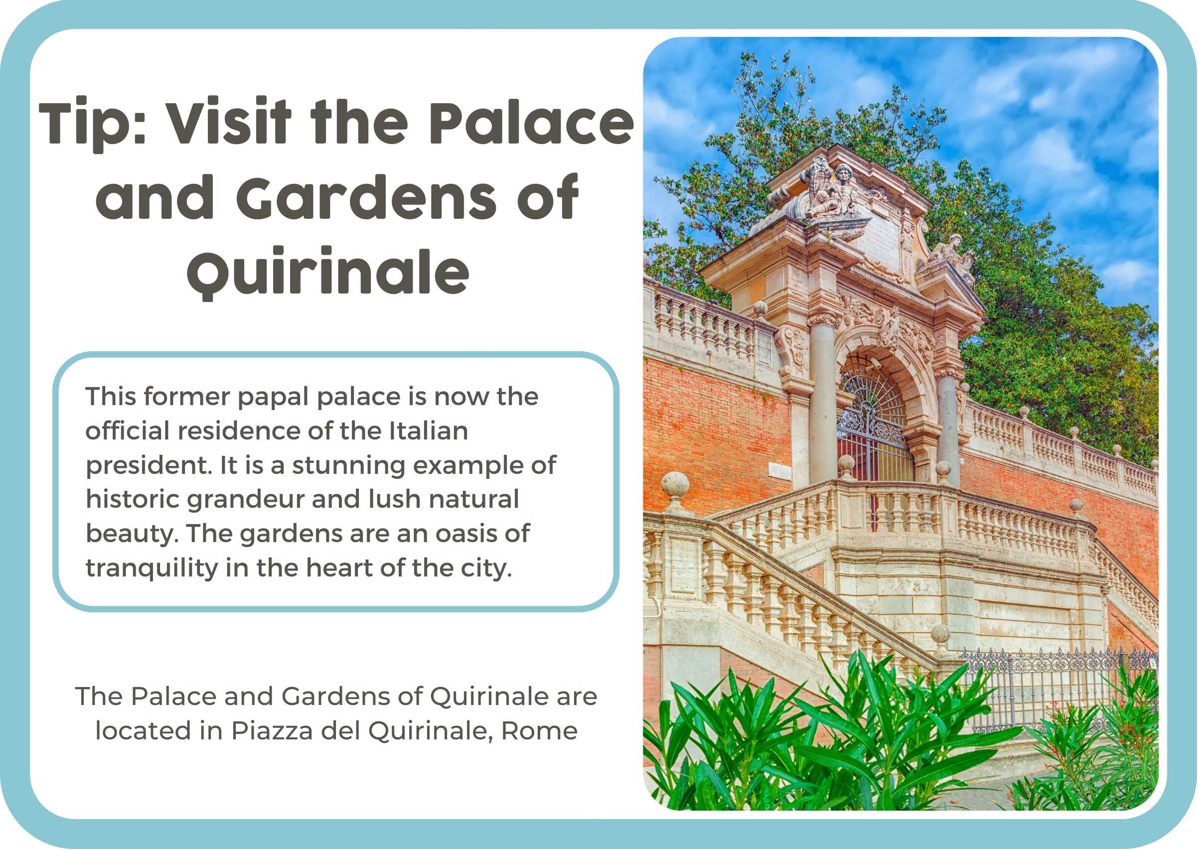 EN Het Paleis en de tuinen van Quirinale