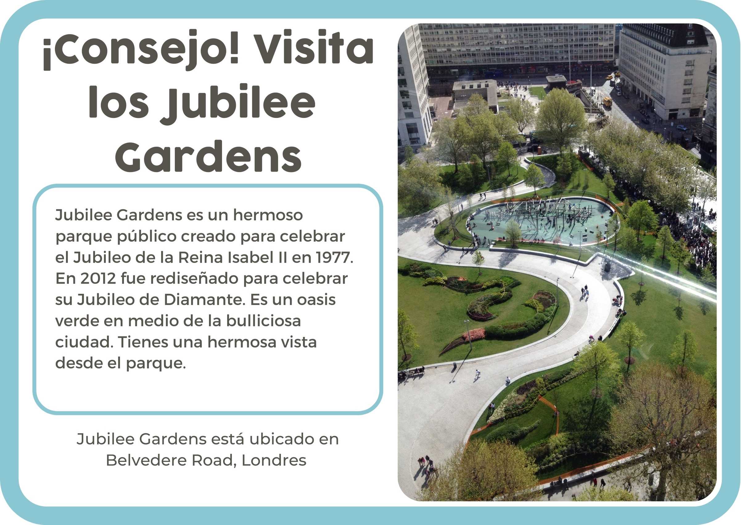 (Spaans) EN Jubilee Gardens