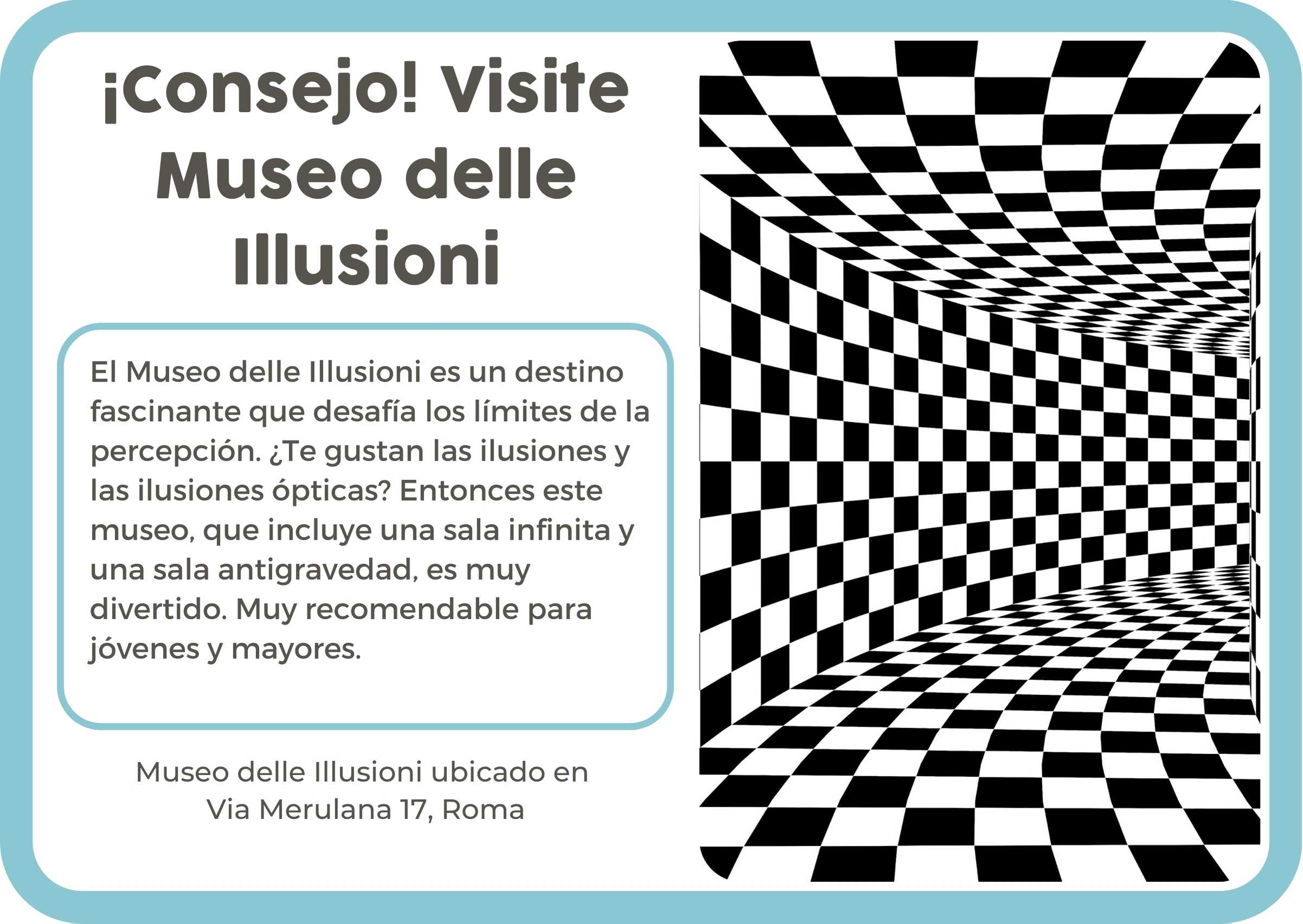 (Spaans) Museo delle Illusioni Roma