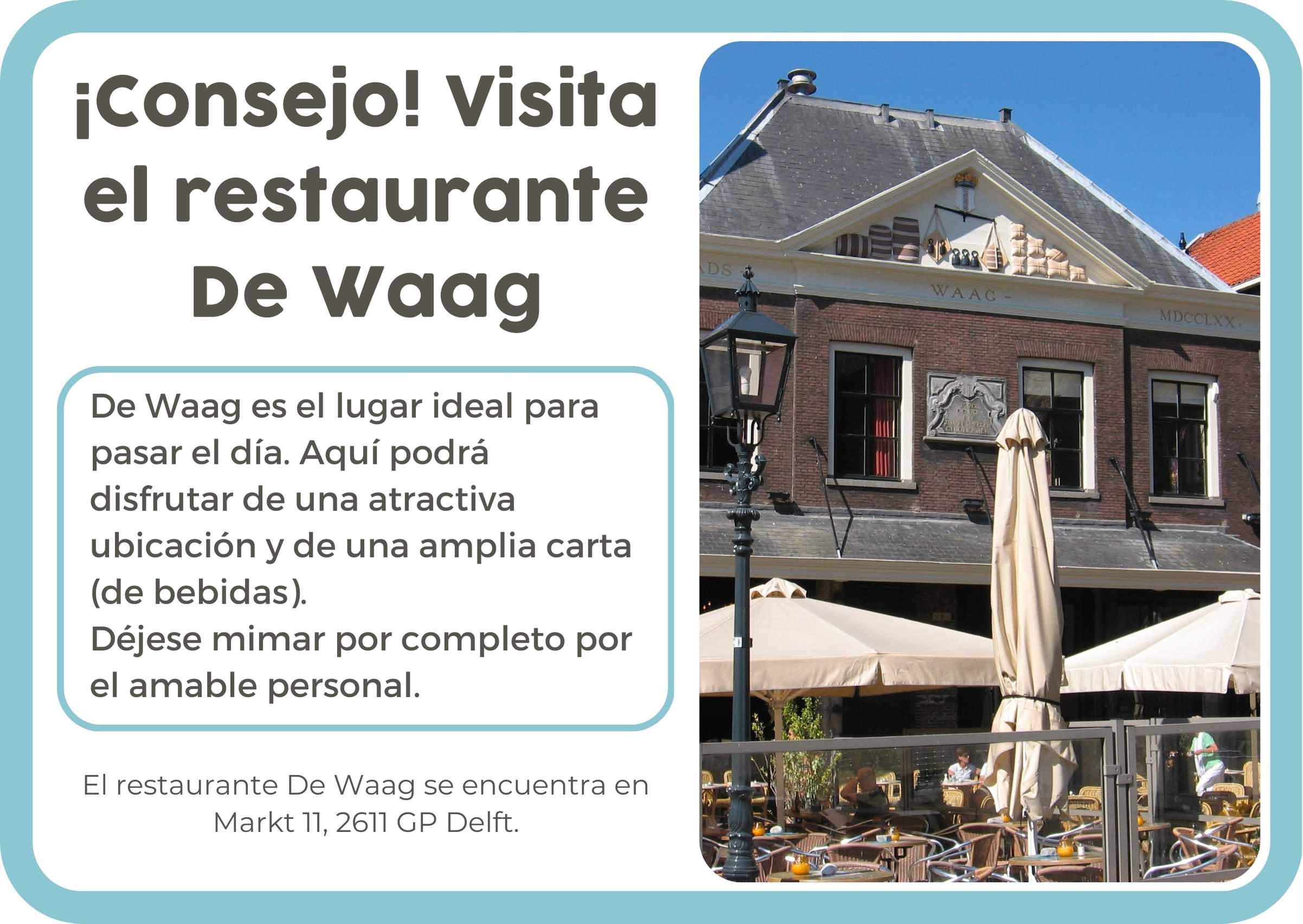 (Spaans) 2. NL Restaurant de Waag
